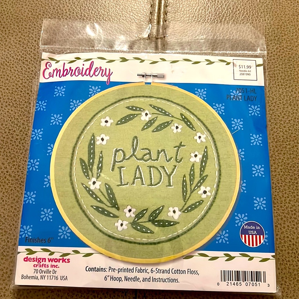 Janlynn Needle Work/Embroidery “Plant Lady”